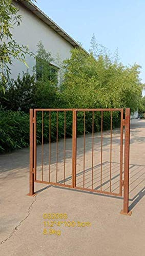 Edelrost Gartentor Gartentür Edelrost Gartentor Gartentür inkl. Pfosten Rost aus Metall Handarbeit 112 * 4 * 100.5cm 032085