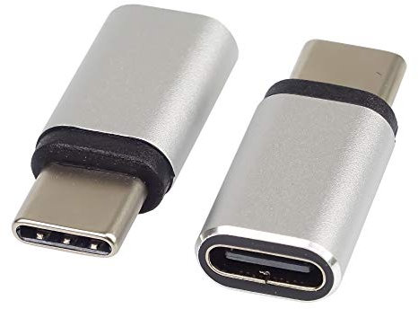 PremiumCord Adattatore USB-C Femmina a USB-C Maschio per Evitare la distruzione dei connettori, Argento