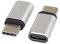 PremiumCord Adaptador USB-C Hembra a USB-C Macho Que Evita la destrucción de Conectores, Plateado