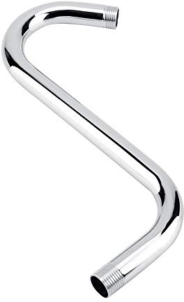 Oumefar Braccio Doccia Braccio soffione Doccia a collo di Cigno curvo S Durevole 8 Pollici 201 Acciaio Inox per soffione Doccia Fisso Accessorio da Bagno