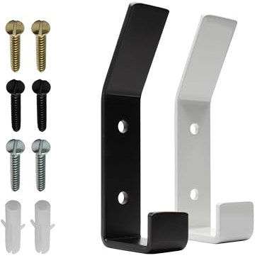 Natural Goods Berlin 5x crochet mural, patère, porte-manteau, porte-serviette (Blanc, KREUZKÖLLN - lot de 5)