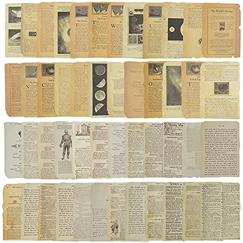 Lircentoud 50 Blatt Scrapbooking-Papier Vintage, dekorativ und Handwerk, für Album, Tagebuch, Notizbuch, Kalender – Zubehör (Stil 2)