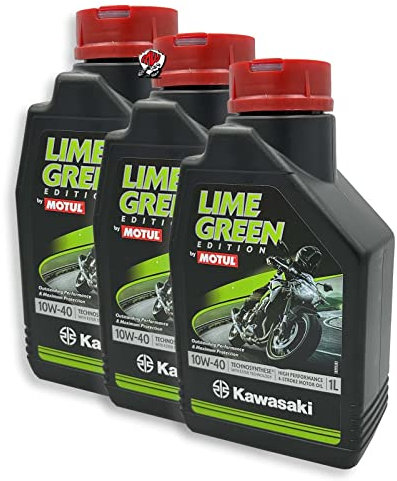 3 LITRI OLIO TECHNSYNTHESE MOTUL LIME GREEN 10W40 KAWASAKI Z650 Z750 Z800 Z900 Z900RS NINJA ZX-6R ZX-10R ZX-10RR