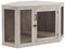 unipaws Corner Dog Crate with Cushion, Dog Kennel with Wood and Mesh, Dog House, Pet Crate Indoor Use, Medium, Weather Grey