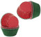 Prime Housewares 100 Mini Cupcake Cases Quality Paper Baking Multi Design Colours Christmas Party (Red/Green)