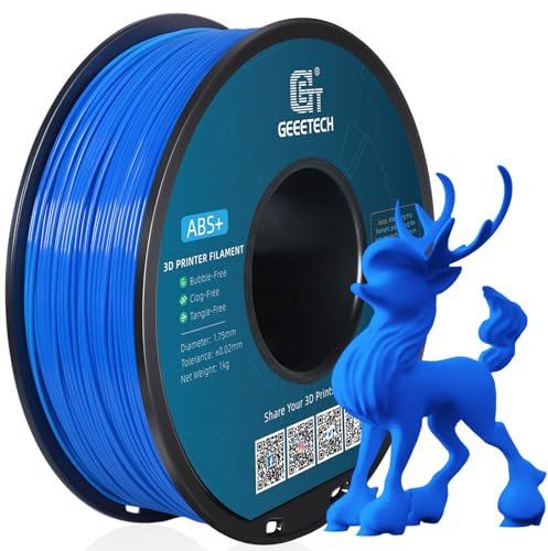 GEEETECH ABS+ Filament 1,75 mm, 3D Drucker Filament ABS 1KG Spool, Maßgenauigkeit +/- 0,03mm, Blau