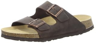 Natural Sense Unisex Hausschuhe Pantolette Sandale Leder braun 1095905