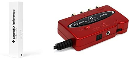 Sonarworks Messmikrofon XREF20 für Aufnahmestudios, Mikrofon zum Kalibrieren des Sounds, Silber & Behringer U-Control UCA222 USB Audio Interface 2-in/2-out (Externe USB Soundkarte)