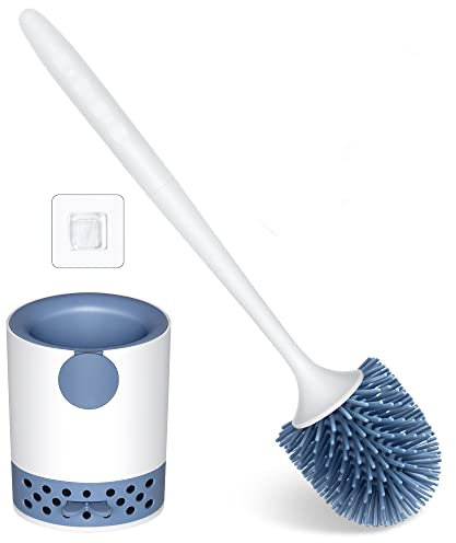 Homewit Toilettenbürste, Wc Bürste mit Halter, Toilet Brush WC Bürstengarnitur Klobürste Wandmontage WC Zubehör für Badezimmer WC