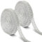 Handi Stitch 2er Pack Strassband - Kristall Strasssteine Band zum Aufnähen - 20 mm x 8,22m pro Rolle - Glitzergürtel Band Set für DIY Projekte und Dekoration - Glitzerband