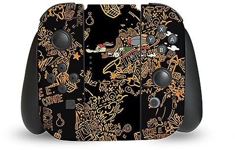 Head Case Designs Offizielle Looney Tunes Wile E. Coyote Graphics Und Charaktere Vinyl Haut Gaming Aufkleber Abziehbild Abdeckung kompatibel mit Nintendo Switch Joy-Con Controller