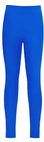 HULIJA Leggings largos para niñas, pantalón con cintura elástica, mallas deportivas, pantalones de ballet, mallas interiores, yoga, pilates, fitness, azul cobalto, 110-116