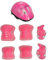 Juego de Equipo de Protección para Niños, Rodilleras, Casco de Bicicleta Ajustable para Niños, Coderas, Muñequeras para Niña y Niño, Juego de Equipo de Protección para Niños (Pink)
