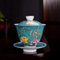 China Traditionelle Teetasse, Keramik Gaiwan Sancai Teeschale Teeset, Chinesische Porzellan Kungfu Teetasse und Untertasse mit Deckel Tee-Sets 2021, a