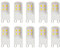 WULUN G9 LED Lampen 2W Kaltweiß 6000K, 200LM Glühbirne, Entspricht 20W Halogen birne, Kein Flackern LED G9 Leuchtmittel, AC 220-240V, 360°Abstrahlwinkel, 10er Pack