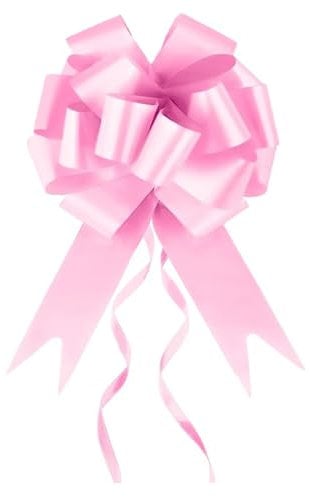 5CM Fiocchi Regalo Grandi,60 Pezzi Archi da Regalo Fiocchi,Matrimonio Coccarde Fiocco per Fiocchi Matrimonio per Mazzi di Cesti per Auto per Feste di Natale e Matrimoni Fioristi (Rosa)
