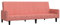 vidaXL Schlafsofa 2-Sitzer, Sofa mit Holzrahmen, Schlafcouch für Wohnzimmer Heimkino Büro, Couch Sofabett Tagesbett Gästebett, Rosa Samt