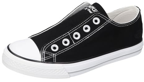 Dockers by Gerli Damen Schuhe Sneaker Schnürschuh Turnschuh Sneaker Canvas, Farbe:Schwarz, Schuhgröße:EUR 39, Artikel:-150 Black/White