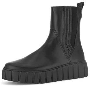 Gabor Damen Chelsea Boots, Frauen Stiefeletten,Leichte Mehrweite (G),Stiefel,Bootee,Booties,halbstiefel,schwarz (Micro),40.5 EU / 7 UK