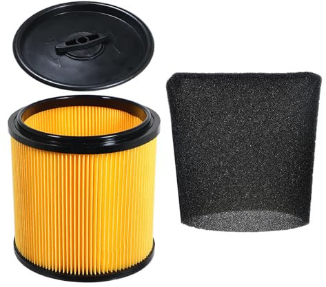 SPARES2GO Kit filtri a cartuccia Wet & Dry compatibile con aspirapolvere Grizzly NTS 1423-S Inox