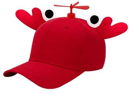 SIEBOLD Propeller mütze,Helikopter Cap,Propeller Hut,Lustige Krabben mützen,Fasching hut,für Erwachsene und Kinder für Karneval Partykostüm Requisiten Partygeschenk(Einstellbare Größe)