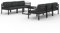 QJBSAVVA Lounge Tisch Outdoor Möbelsets Lounge Möbel Outdoor Gartenset Tisch Und Stühle - 7-TLG. Garten-Lounge-Set mit Kissen Aluminium Anthrazit für Garten Party Terrasse Balkon