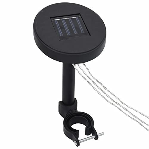 LED Pavillon Lichterkette mit Solarpanel - Stahlrahmen Pavillon Zelt Unterstand mit Moskitonetz und 2 Etagen Dach für Terrasse Garten Baldachin