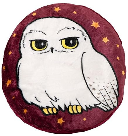 Harry Potter Hedwig 2-in-1 Kissendecke - Offiziell lizenzierte Reisedecke, Faltbarer weicher, Flauschiger Überwurf, kompaktes Design für Wohn- oder Schlafzimmerdekoration