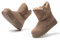 JOMIX Damen Winterstiefel Plateau Mini Winter Boots Bequeme Warm Gefüttert Schneestiefel Wasserdicht Rutschfeste Plattform Stiefel (Camel, 36 EU, MD9765)