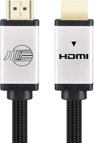 BOAACOUSTIC JIB Cable HDMI 4K de 1m, Alta Velocidad de 18 Gbps con Ethernet, 4K@60 Hz, 2160p, 5 metros Negro