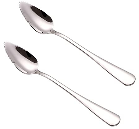 Grapefruit-Löffel, Eiscreme, Dessertlöffel, gezackt, Obst, Kaffee, Rührlöffel, Teelöffel, 2 Stück
