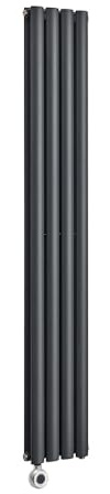 MILANO 1000W Anthracite Double Panel Electric Radiator Plug 1600x236mm | Steel Construction. Generous Heat Output. Contemporary Style. Double Panel Design. WiFi Control. UK Plug Fitted.