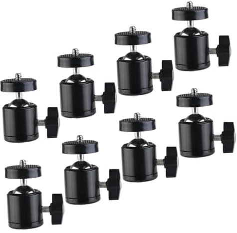 JOINPAYA 8stücke Kugelkopf Für Kamera Stativköpfe Befestigung Kamera-kugelkopfhalterung Mini Kugelköpfe Zubehör Kameraadapter Metall Kugelkopfstativ Kompatibel Mit Kamerastativ