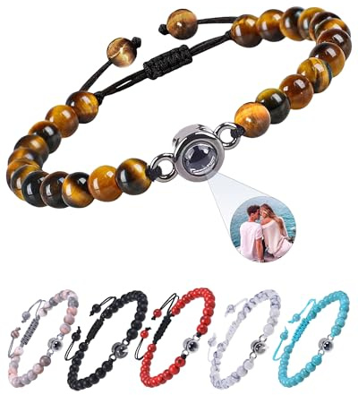 zyinoant Personalisierte Geschenke Armband mit Foto Armband mit Foto Im stein Geschenke für Damen Freundin Paare Männer Weihnachten Geburtstagsgeschenk