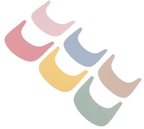 TYTOGE 6pcs Silicone Placemats High Chair Placemats Clean and Hygienic Toddler Food Mats for High Chair Tray