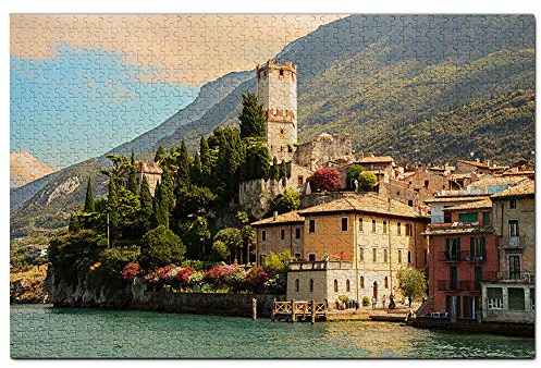 Puzzle für Erwachsene, Gardasee, Italien, 1000 Teile, Reisegeschenk, Souvenir, 38 x 26 cm