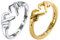 VARKAGE 2 Stück Umarmungsring, Romantischer Ring Umarmung, Verstellbare Hug Ring für Dame Freunde Valentinstagsgeschenk (Gold, Silber)