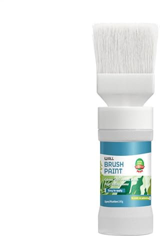 Peinture de retouche blanche,Peinture de retouche blanche pour murs | Peinture blanche pour réparation des rayures,Retouche de peinture avec pinceau, détachant à séchage rapide pour graffitis, taches,