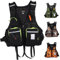 Schwimmweste for Erwachsene, Schwimmhilfeweste, Rettungsweste for Angeln, große Schwimmhilfe for Erwachsene mit mehreren Taschen und reflektierenden Streifen, verdickte Schwimmweste for Männer und Fra