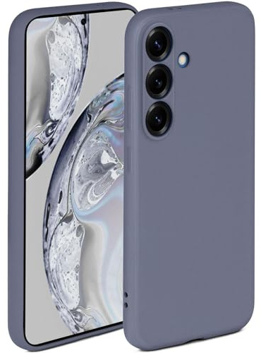 ONEFLOW Soft Case für Samsung Galaxy S25 Hülle aus Silikon mit Kameraschutz, Silikonhülle mit erhöhtem Schutz fürs Display, Backcover Schutzhülle, weiche Handyhülle, Blau Grau