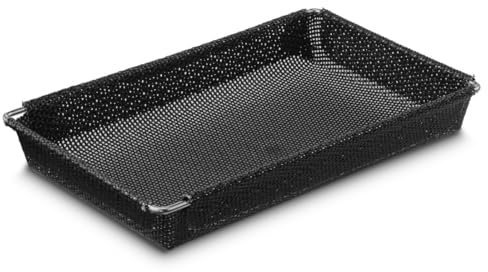 Xavax Mesh Basket for Air Fryers, Non-Stick, Oven-Safe, 12.5 x 20 cm, Black