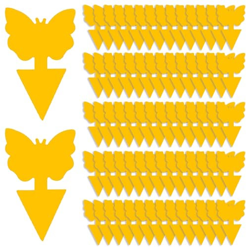 Trauermücken Bekämpfen mit Gelbsticker (72 Stück), Gelbsticker Trauermücken, Für die Zimmerpflanzen Schädlingsbekämpfung, Gelb, Schmetterling