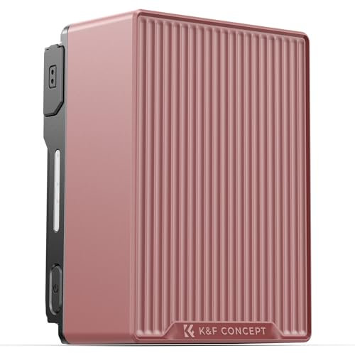 K&F CONCEPT V Mount Battery, 99Wh 6700mAh Mini V-Mount Battery with PD 100W Fast Charging, with Dual D-TAP/USB-A/USB-C/DC/TFT Display/Emergency Light for Camera, Camcorder, Monitor, Video Light