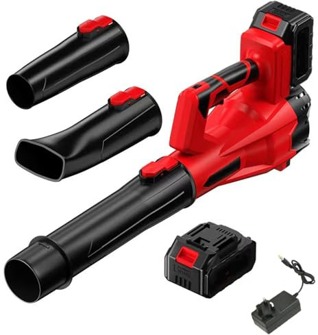 Cordless Leaf Blower with 2.0Ah Battery & Fast Charger,6 Speed Mode,Lightweight & Portable,Powerful Electric Garden Blower for Patio Cleaning, Lawn Care, Blowing Leaves and Dust