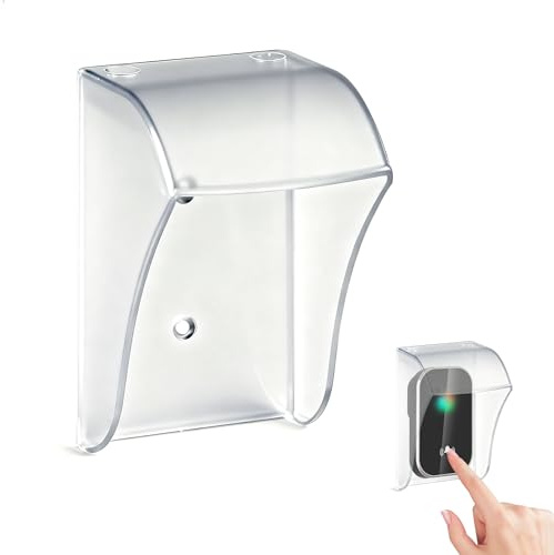 Copri Citofono Esterno Trasparente PC Copertura Citofono Esterno con Viti,Universale Copertura Antipioggia per Campanello Pulsante Wireless Campanello,copertura Impermeabile a Parete
