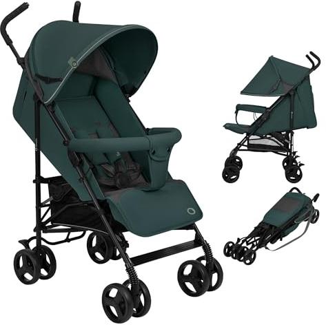 LIONELO Elia Buggy Klein Zusammenklappbar Kinderwagen Bis 15 Kg | Rücken Und Fußstützenverstellung Hinterradbremse, Moskitonetz, Einkaufskorb
