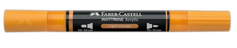 Faber-Castell Multimark Acrylic Dual Marker Color 307 Light Orange Art Set Supplies Waterbased Acrylic Marker Pen Double Ended Bold & Fine Tip Art Marker Coloring Pens Textlighter