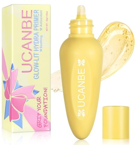 UCANBE Gripping Makeup Primer for Face – Hydrating Jelly Primer for Long Lasting Makeup, Smooth Gel Primer for Foundation Application for Dry & Sensitive Skin, Sweet Honey