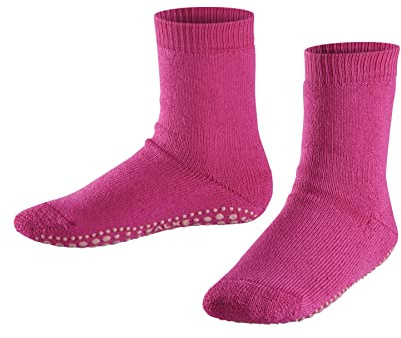 FALKE Unisex Kinder Hausschuh-Socken Catspads K HP Baumwolle Wolle rutschhemmende Noppen 1 Paar, Rosa (Gloss 8550), 19-22