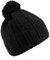 Akaz Strickmütze mit Bommel, Farben:Uni schwarz